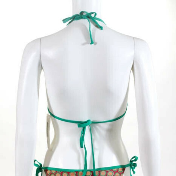 0039 Italy Red Green Polka Dot Bikini 2 piece new - Picture 3 of 7